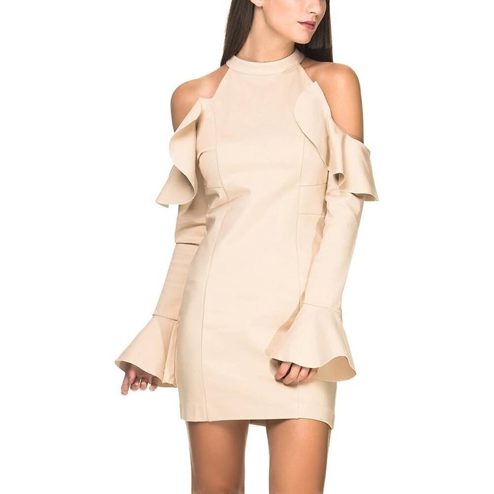 Free People Womens Ivory Sweet Talk Off-The-Shoulder Mini Cocktail Dress